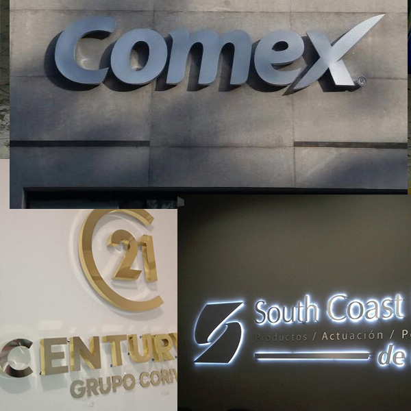 Letras 3D en Acrílico, Aluminio y Acero con Luz Led